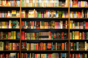 Books On Wooden Bookcases