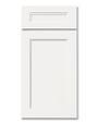 A shaker style cabinet door and matching drawer front with a 3/8